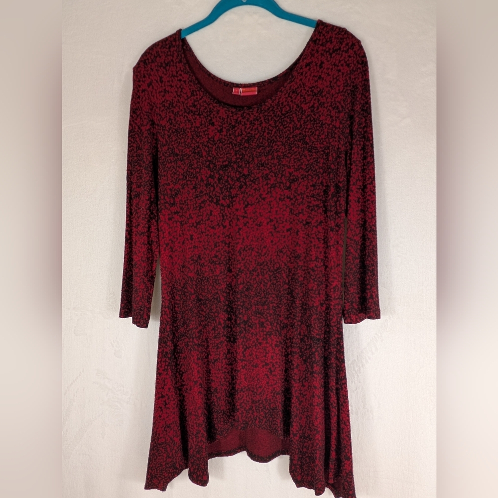 Tianello Red and Black Rockabilly Midi Dress